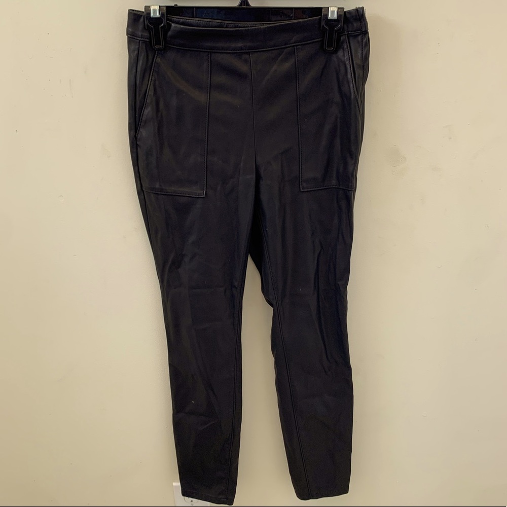 Blank NYC The Bond High Rise Black Vegan Leather Pants Size 27